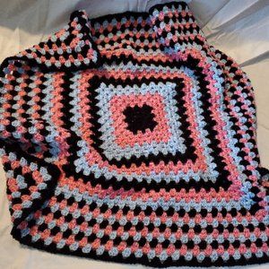 Crochet Cotton Candy Baby Blanket/New